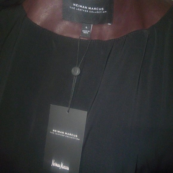 Neiman Marcus The Leather Collection Moto Jacket Sz L - Picture 12 of 15